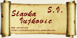 Slavka Vujković vizit kartica